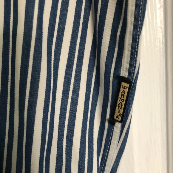 Armani Jeans | Vintage Striped Button Down Shirt - Picture 4 of 8